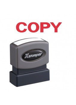 Message Stamp - "COPY" - 0.50" Impression Width x 1.62" Impression Length - 100000 Impression(s) - Red - Recycled - 1 Each - xst1359